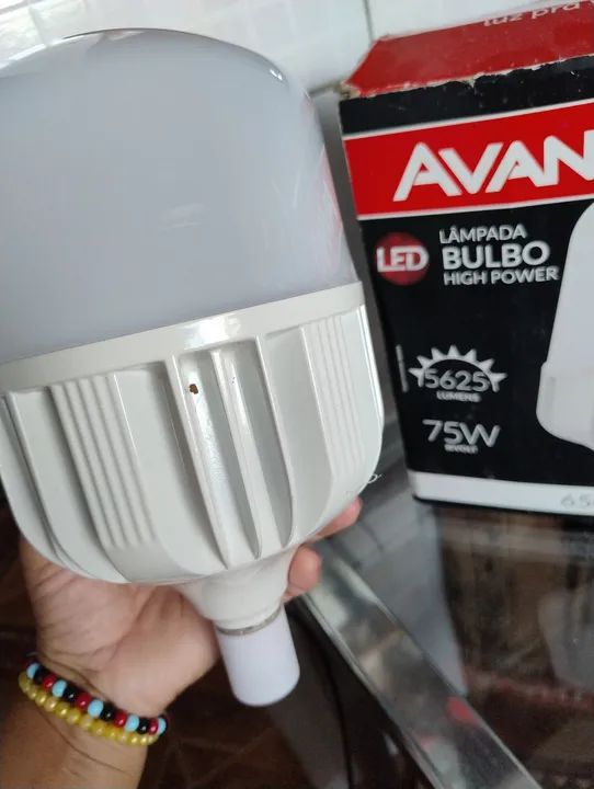 Lâmpada LED Bulbo Alta Potência 75W Bivolt 6500K Avant - 5625 Lumens - Foto 6