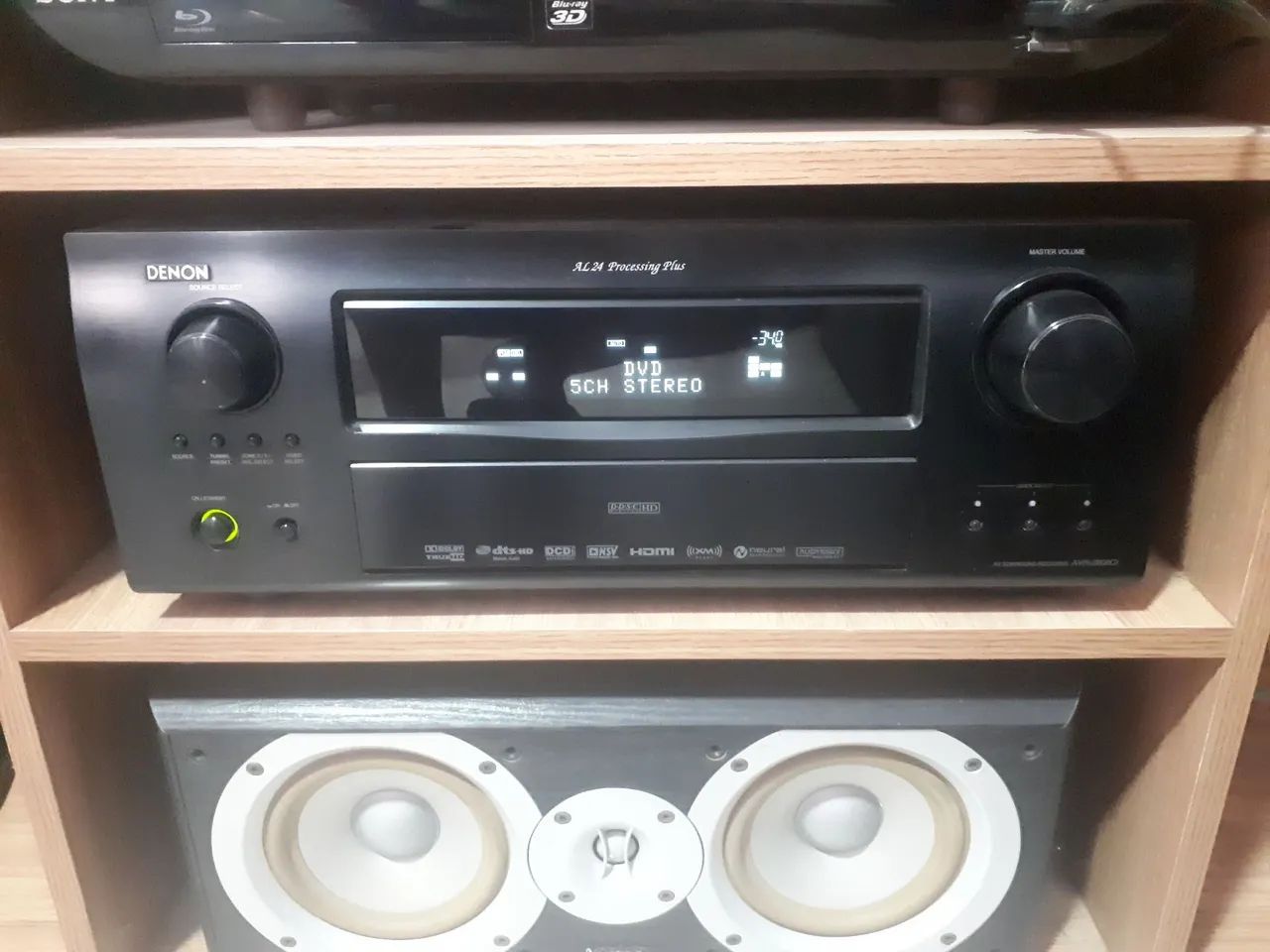 *Receiver *Caixas Infinity *Subwoofer