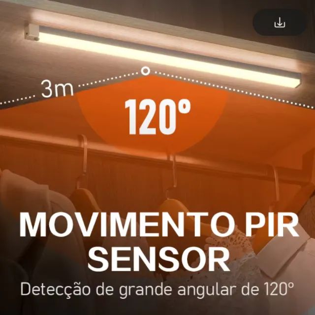 Luz Noturna Com Sensor De Movimento Usb Recarregável - Foto 3