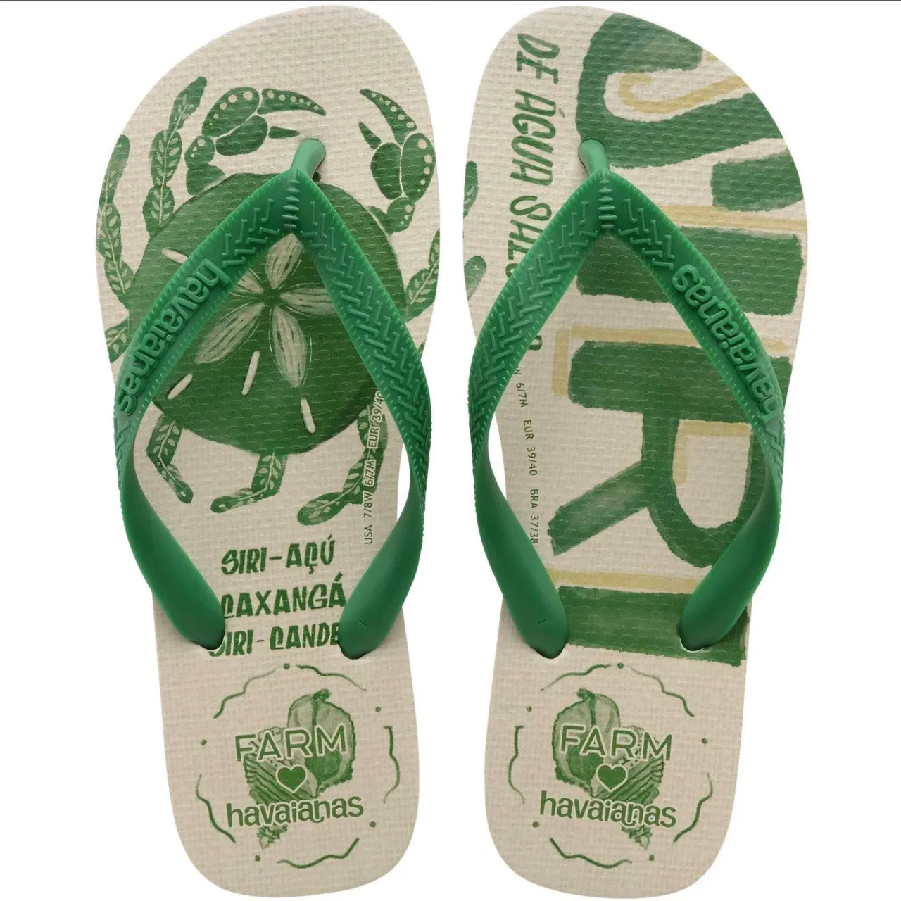 Chinelo Havaianas Farm Siri-Aqu - Verde