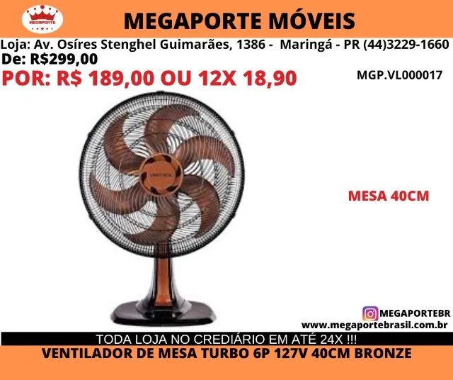 Ventilador de Mesa 40cm