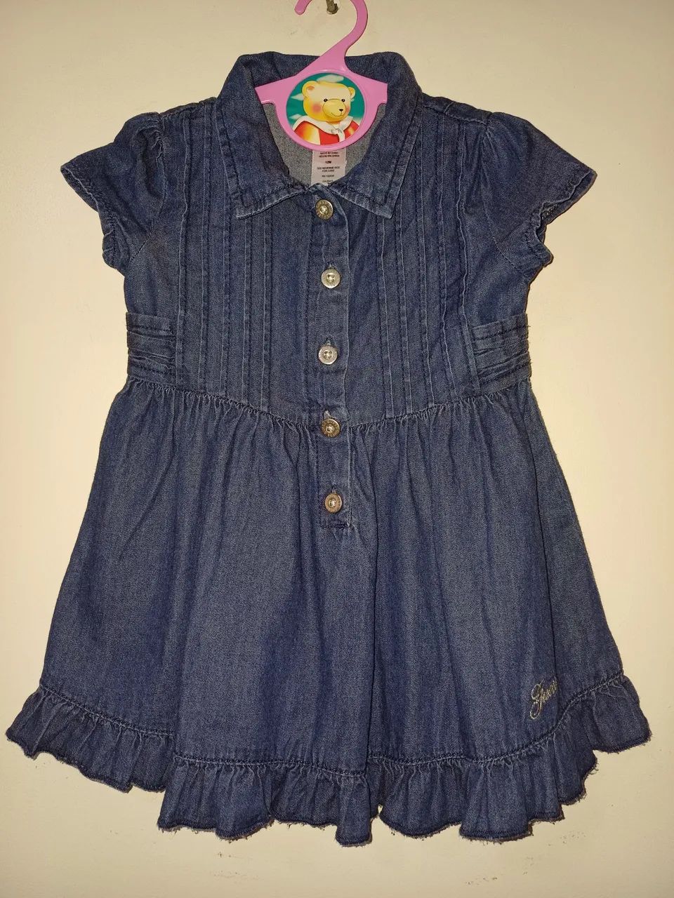 Vestido Jeans Infantil Guess semi-novo- 12 Meses