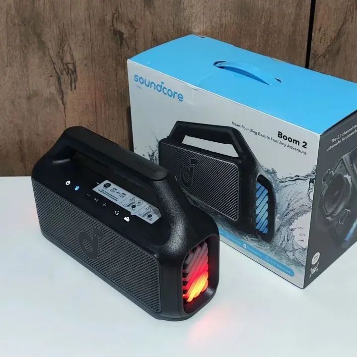 Caixa de som Bluetooth Anker Boom 2 80W IPX7 nova na caixa! - Foto 2