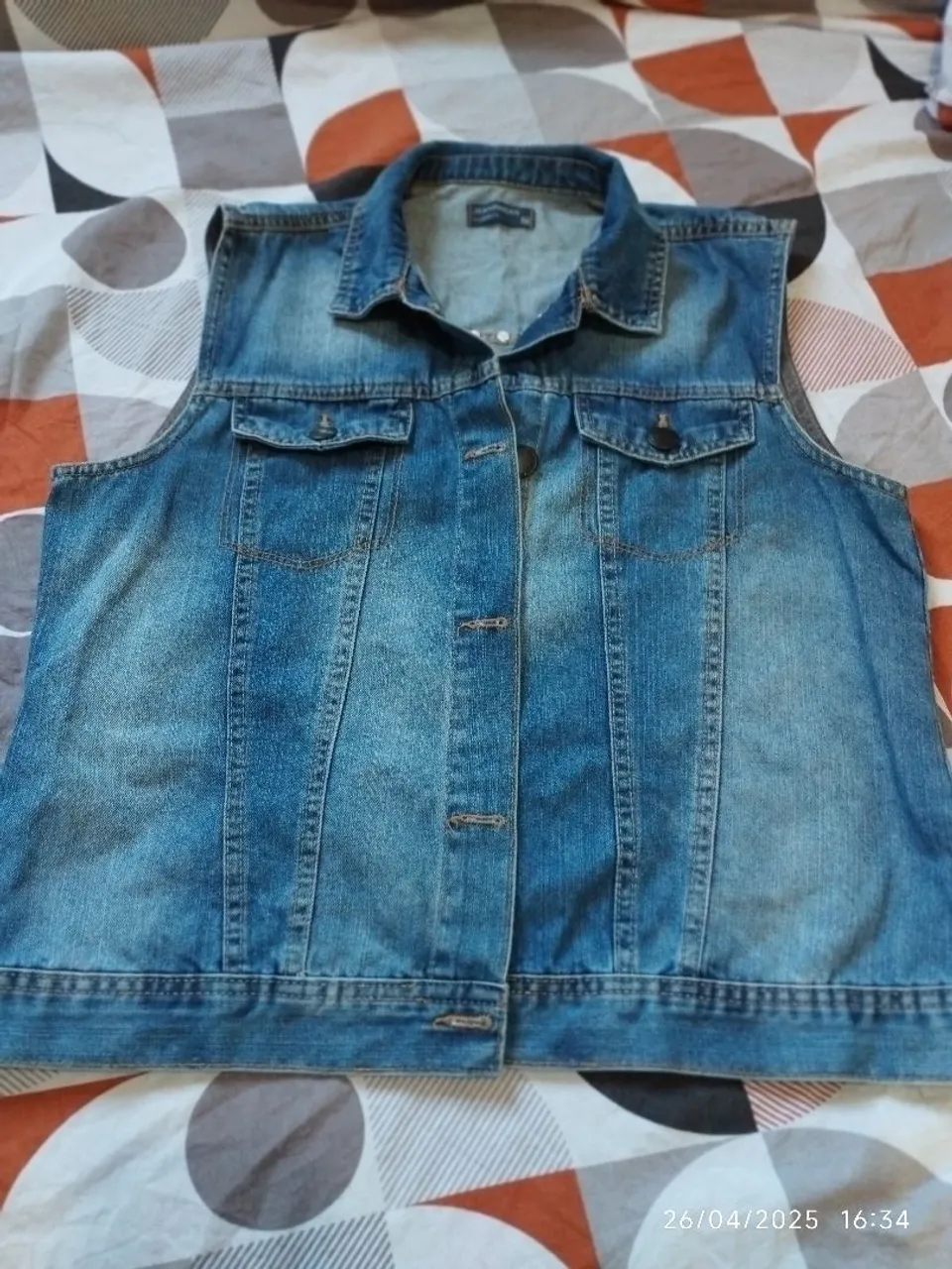 Colete Jeans Feminino