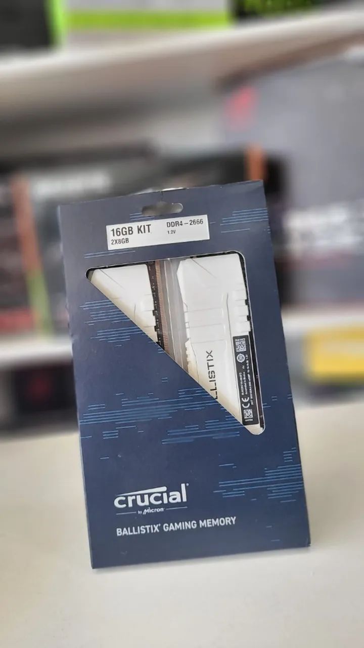 MEMÓRIA DDR4 2X8GB CRUCIAL BALLISTIX 2666MHZ