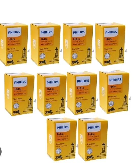 COMBO 10 UNIDADE LAMPADA PHILIPS H4 12V 35/35W P43T-38 PHILIPS EXTRA DUTY