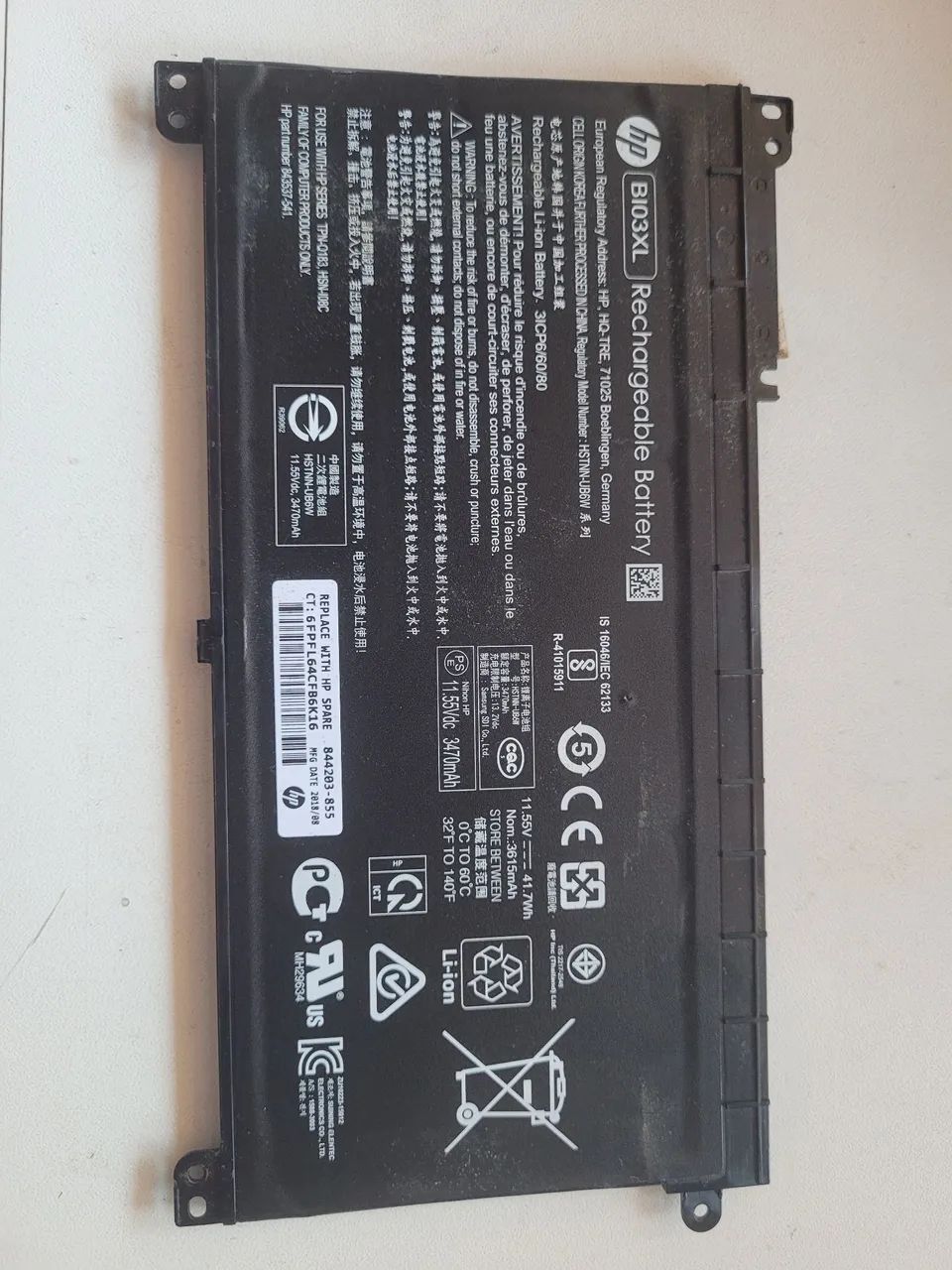 bateria notebook hp pavilion x360 BI03XL 