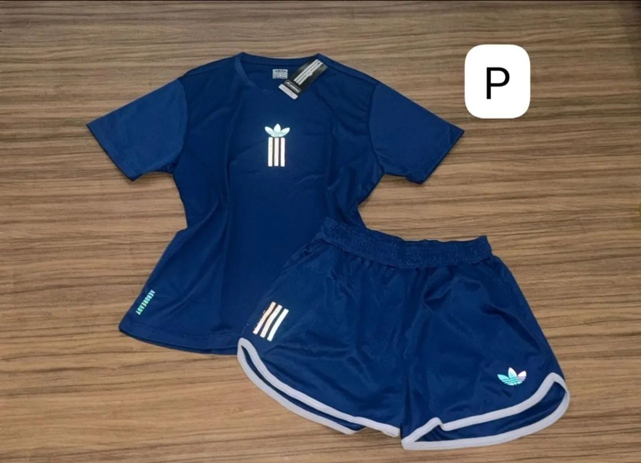 Conjunto Adidas feminino Vermelho - Foto 4