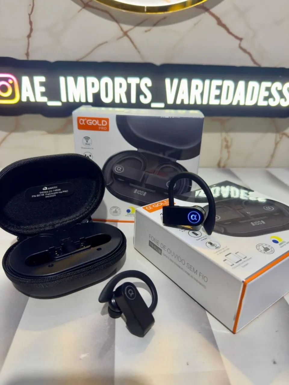 Fone de ouvido Bluetooth com design esportivo - Foto 2