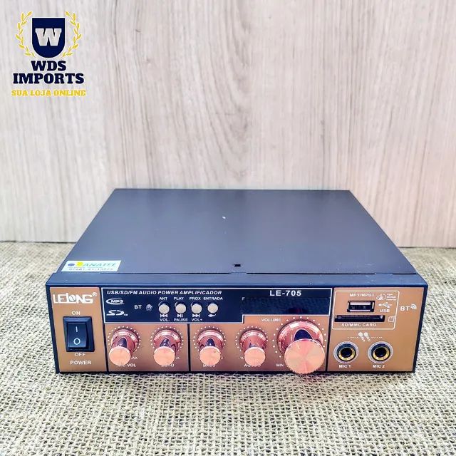 Amplificador Áudio Receiver Bluetooth Som Usb - Foto 3