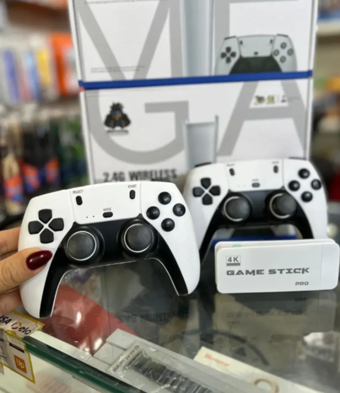 Videogame Nintendo Retro Fliperama 20Mil Jogos M15 Portatil 4K Novo Controles Sem Fio