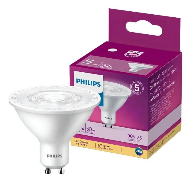 Lâmpada Led Philips Ar70 5W 2700K 525Lm Bivolt