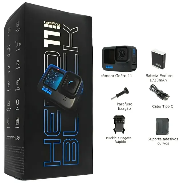 Câmera Gopro Hero 11 Black + 2 baterias Extras + Mochila Estanque