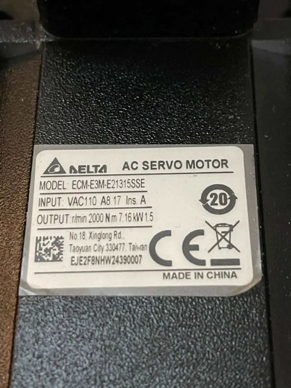 Servo Motor Delta 1500W 7,16Nm novo - Foto 2