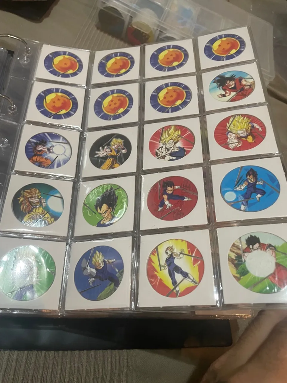 Coleção tazos xferas dragon ball z