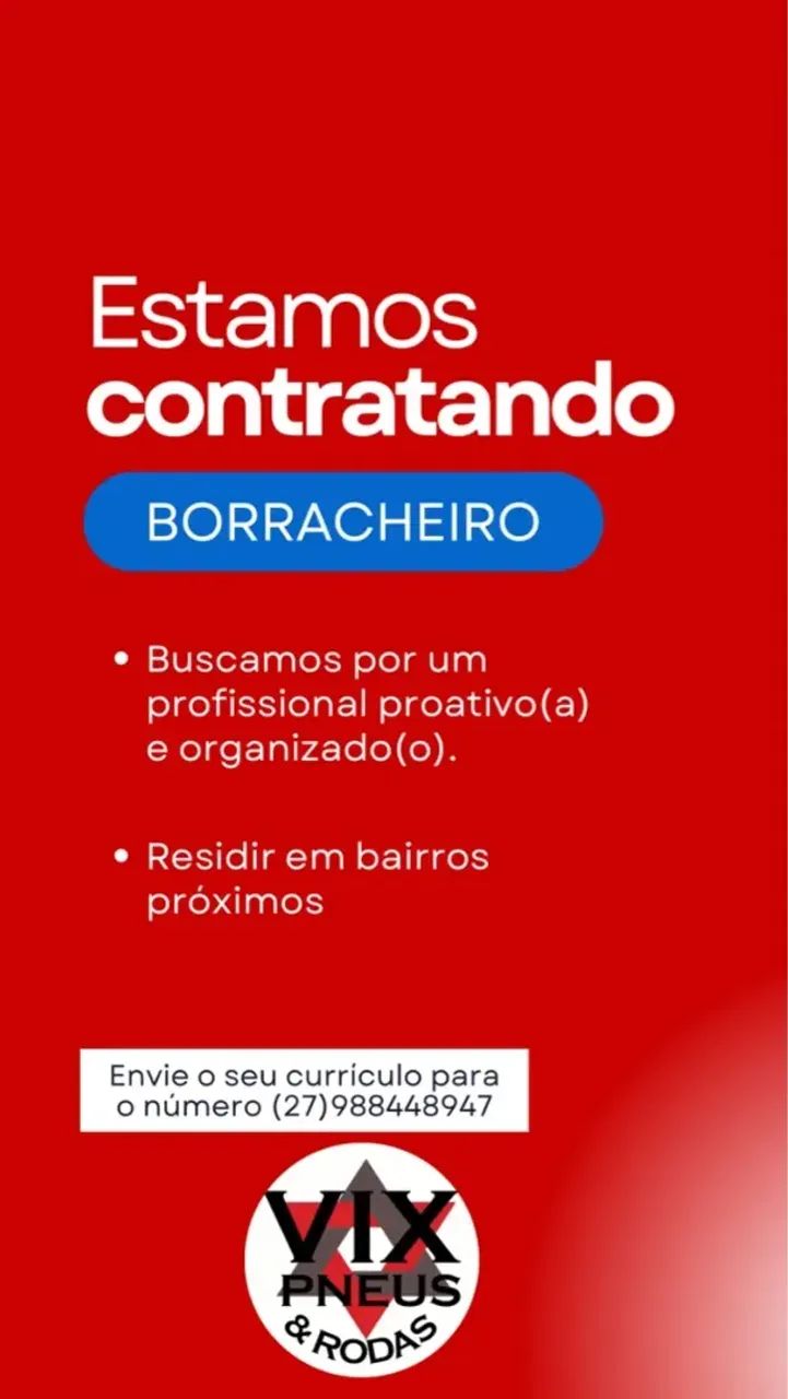 Vaga montador de pneus e borracharia