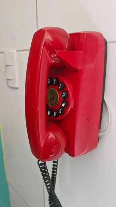 Telefone Fixo Vintage Vermelho