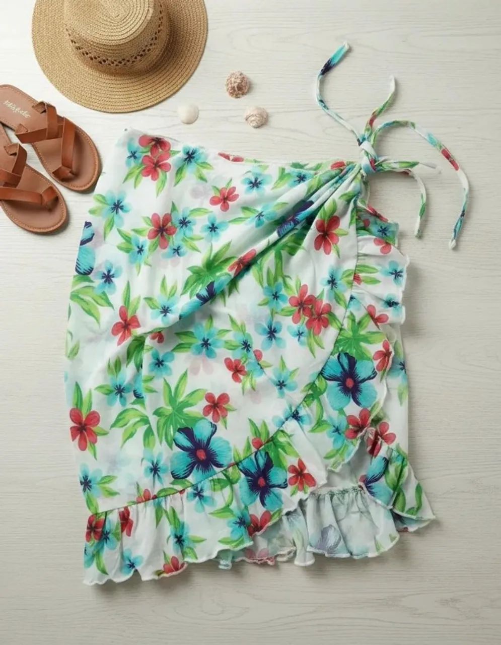 água doce canga estampada floral - Foto 2