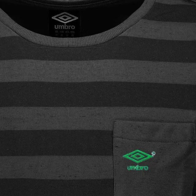 Camisa Umbro Stripe Preto/Cinza Tamanho: P - Foto 4
