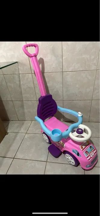 Carrinho de Empurrar Infantil Rosa - Foto 2