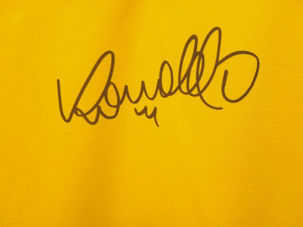 Camisa Brasil Copa Mundo 1994 #20 Ronaldo Autografada Certificada - Foto 2
