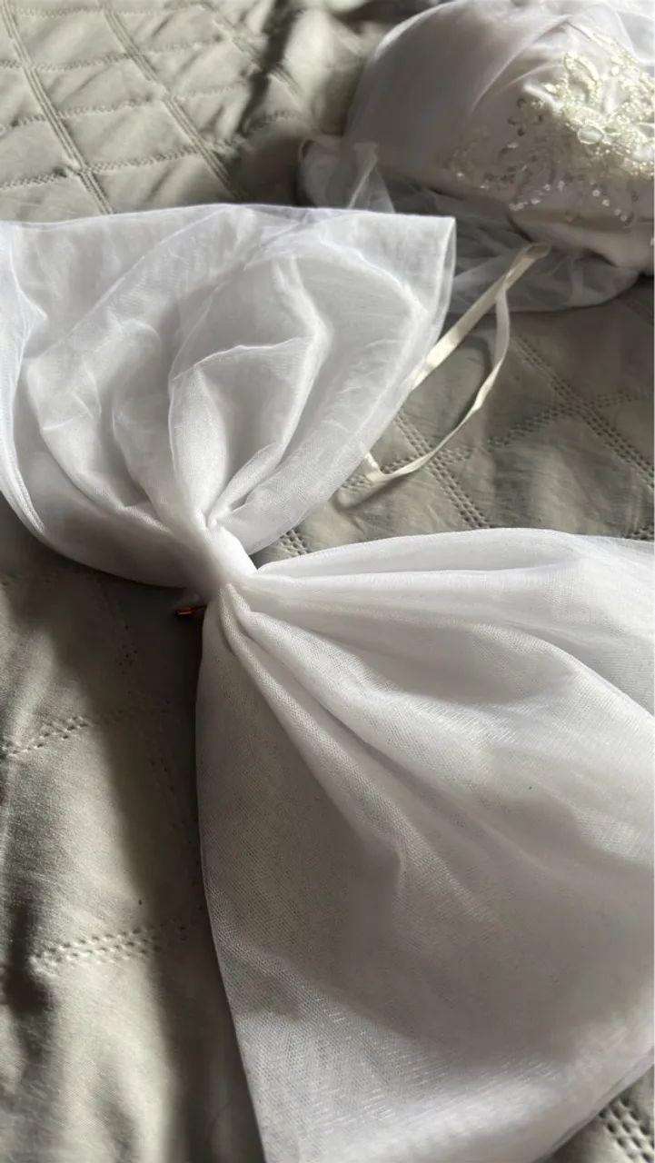 Vestido de noiva branco, usado uma vez  - Foto 5