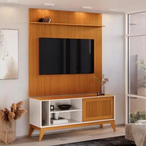 Rack com Painel Ripado Avant 55? - Cedro l754 - Foto 2