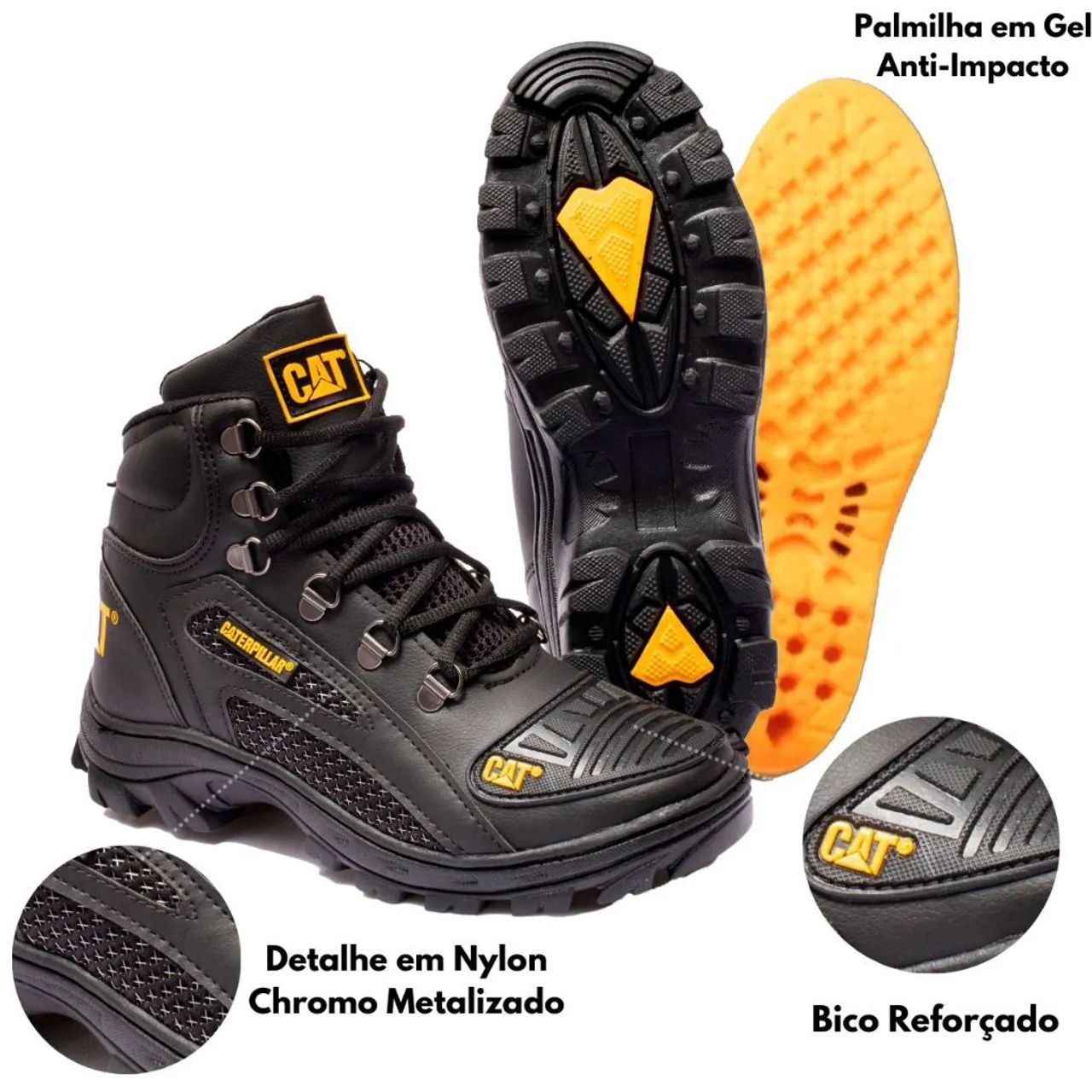 Botas Caterpillar Masculinas - Preta. E marrom  38 ao 44 - Foto 2