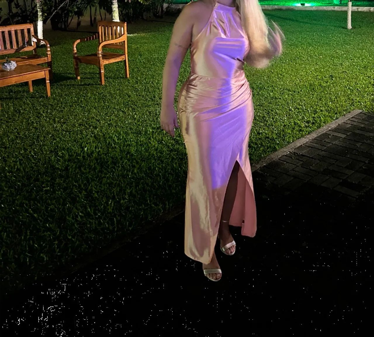 Vestido Longo Rosê Elegante - Foto 2