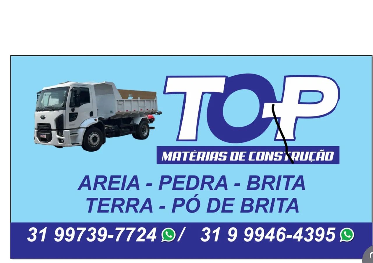 Materiais de Construção - Areia, Pedra, Brita e Terra