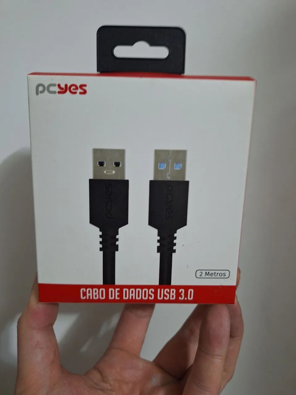 Cabo De Dados Usb A 3.0 Macho Para Usb A 3.0 Macho 28awg Puro Cobre 2 Metros