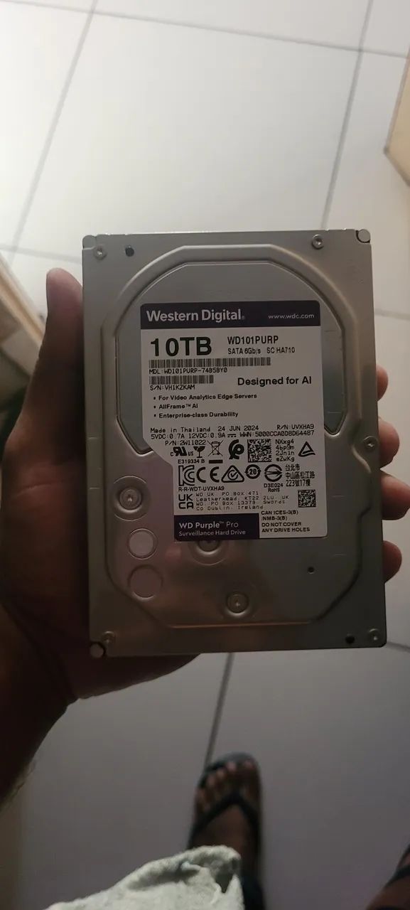 HD Western Digital Purple Pro 10TB Surveillance