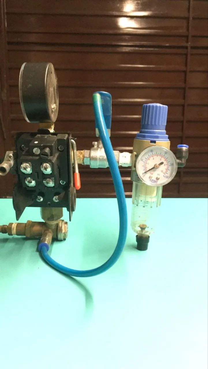 CONJUNTO FILTRO REGULADOR E FILTRO LUBRIFICADOR PARA PNELMATICACADOR E IL DE AR  - Foto 5