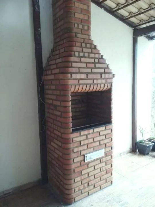 Fogão d lenha e churrasqueira de tijolinho 