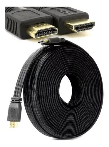 Cabo Hdmi 10 Metros Flat Malha Blindado Full Hd Para Tv Game Pc Not - Foto 2