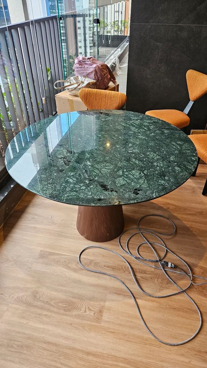 Fabricamos base cone + tampo redondo 120cm verde guatemala oval  - Foto 3