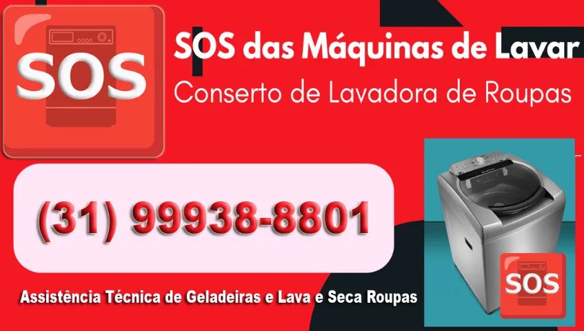 SOS das Máquinas de Lavar Conserto de Geladeira e Lavadora de Roupa BH - Foto 5