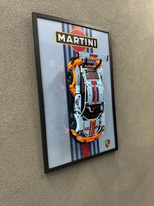 Quadro com acrílico petg + Porsche 911 RSR Martini (1.680 peças) - Foto 2