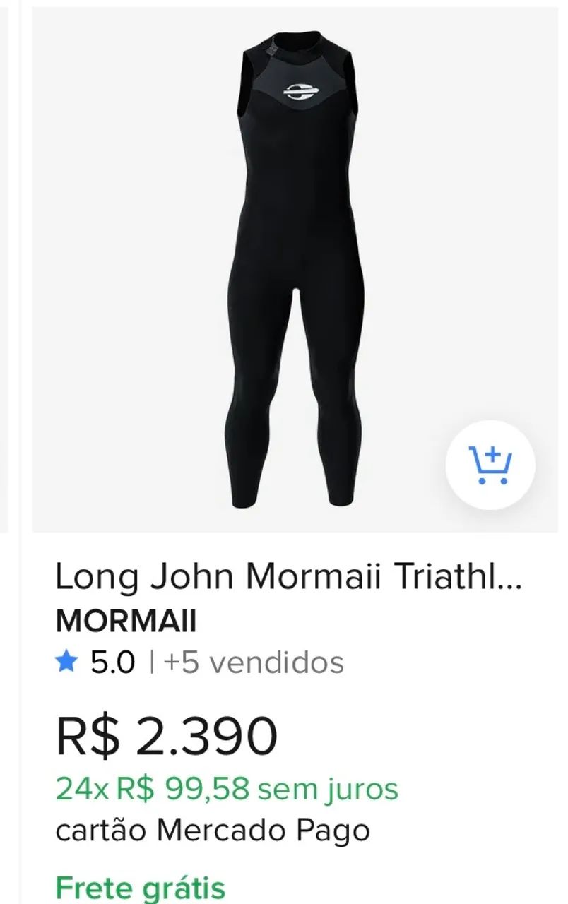 Long John Mormaii Triathlon 3.2 Mm Manga Cavada Masculino - Foto 5