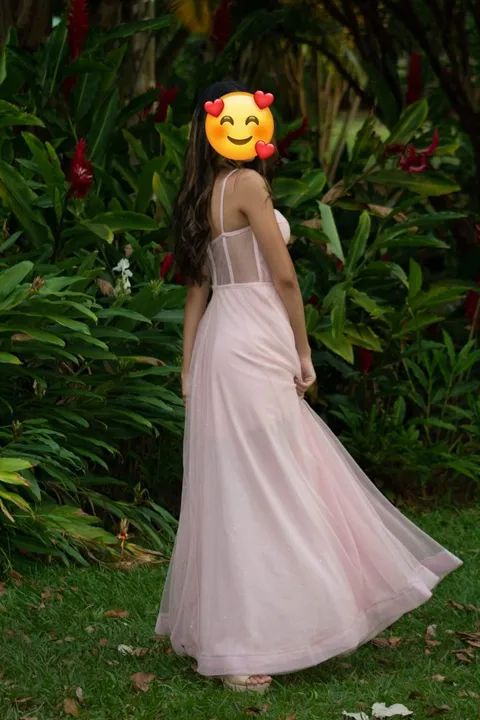 Vestido de Festa Rosa Claro - Foto 2