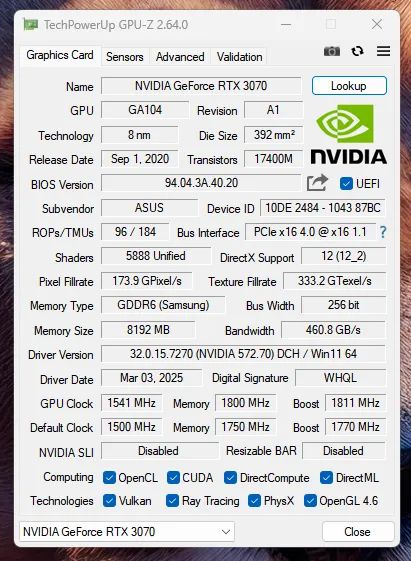 Placa de vídeo RTX 3070 8GB Asus Dual - Foto 4