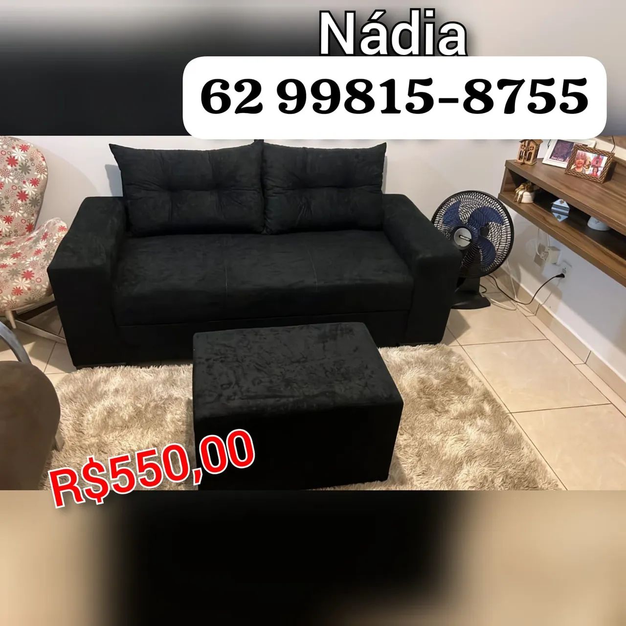 SOFÁ MEDIDA 1.75 ??? PRETO 