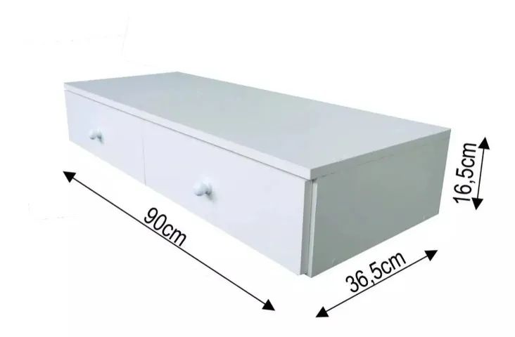 USADO - Penteadeira Suspensa Camarim 2 gavetas 90cm MDF - Foto 2