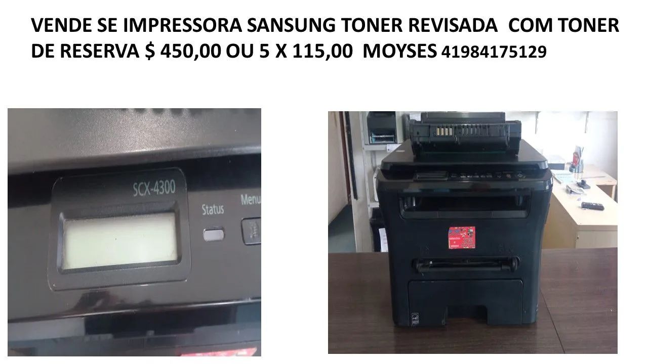Impressora Samsung SCX-4300 Toner Revisada