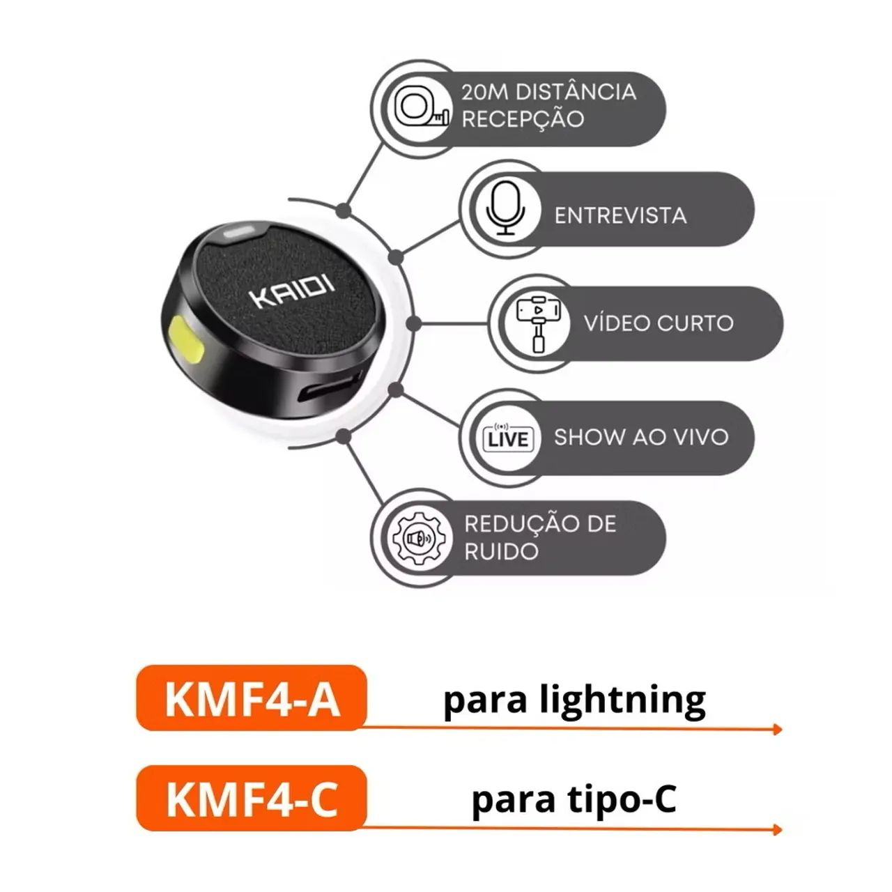 Microfone de Lapela Redondo - Foto 5