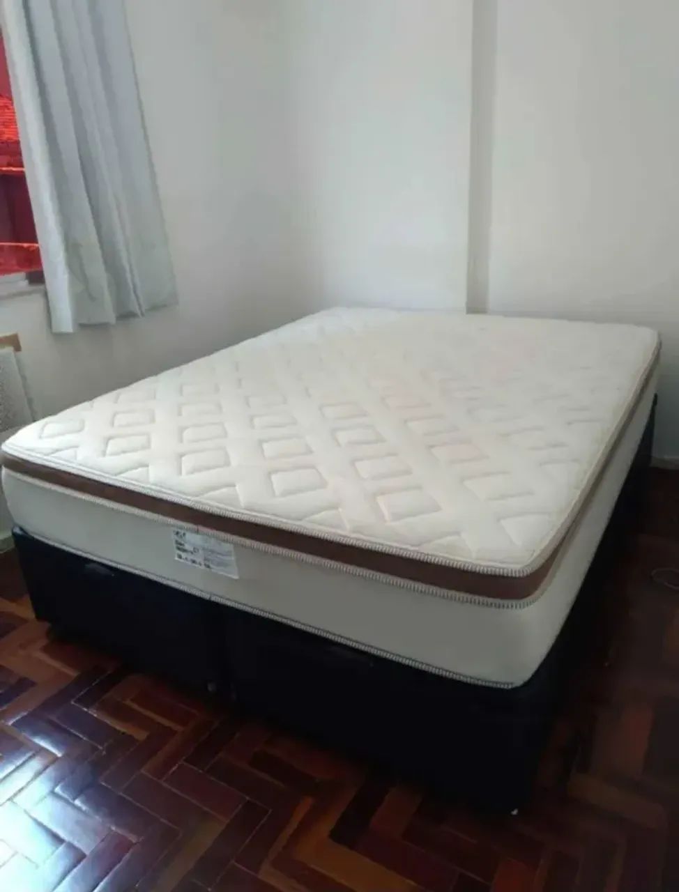 Turim Euro Mattress Box Bed – Queen Size with Storage Compartment – Comfort and Practicality!
