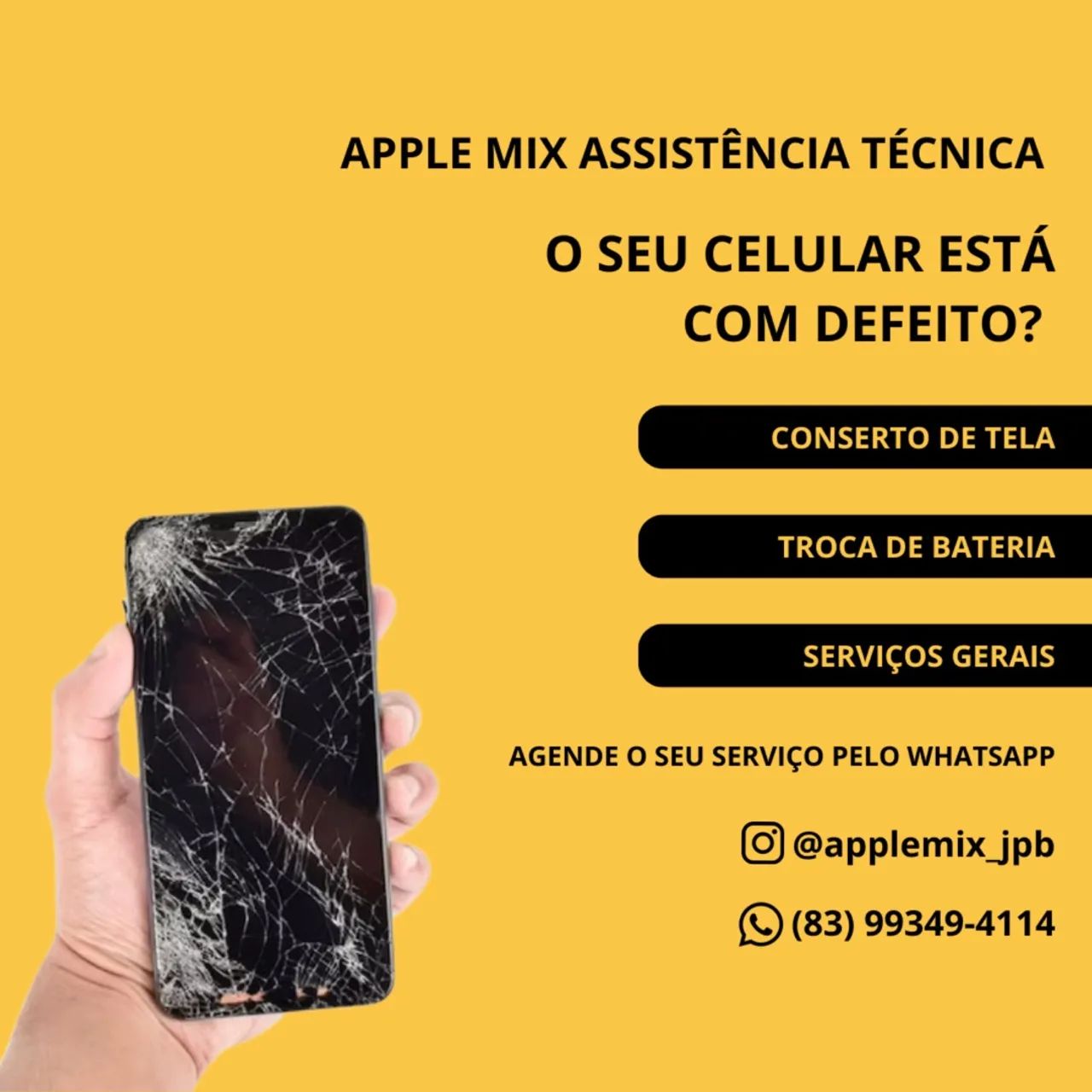 Assistência técnica de celulares e notebooks