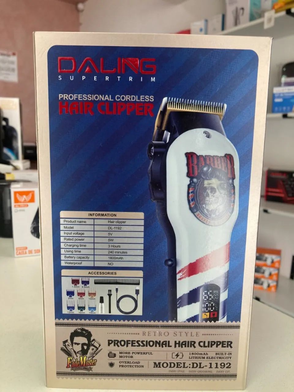 Máquina De Cortar Cabelo Profissional Sem Fio Daling - Foto 5