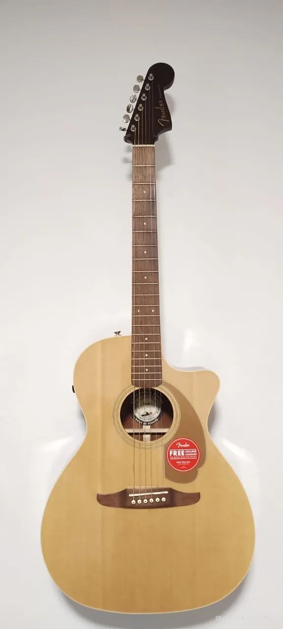 Fender Newporter Player SB WN 美品 Violão Eletroacústico Aço Newporter Player Sunburst - Fender