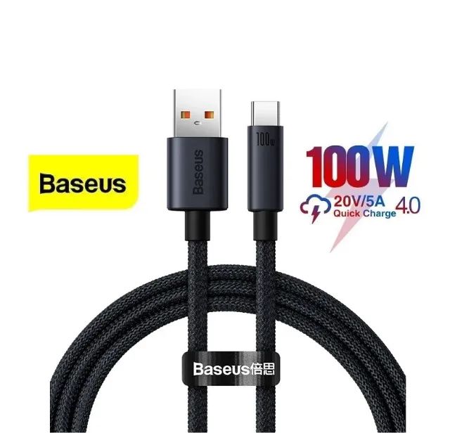Cabo Usb para Usb C 100W 5A Baseus